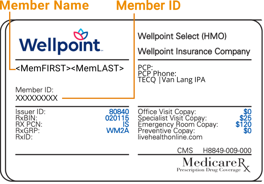 Wellpoint Card