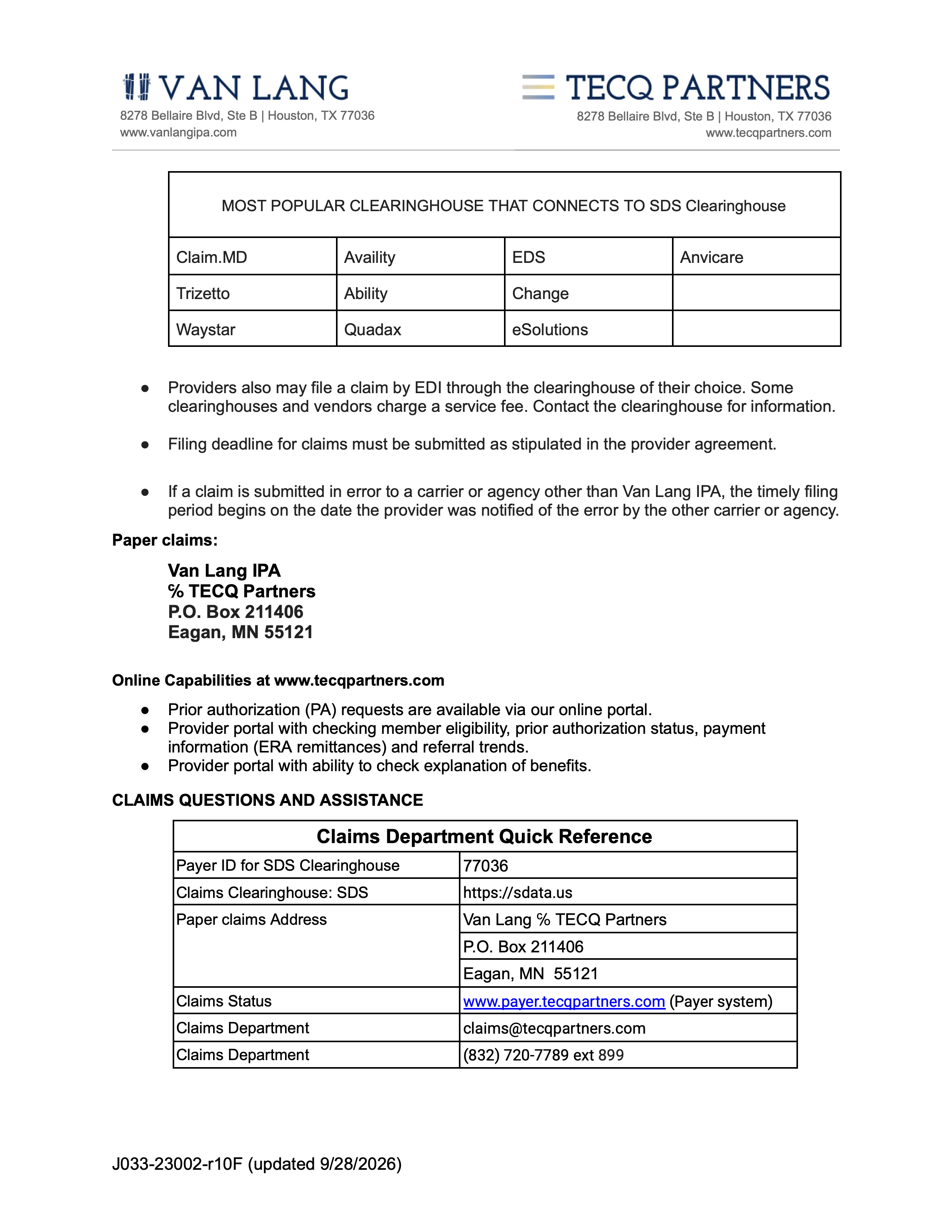 How to Submit A Claim.r10 F 2